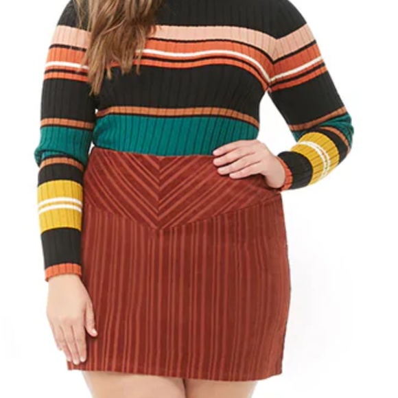 Forever 21 plus size (3X) brown skirt - Picture 1 of 5